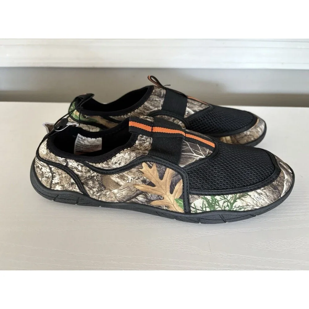 RealTree Slip On Water Shoes Camo Mens 8D Outdoors River Kayaking  New